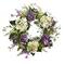 24'' White & Purple Hydrangea with Berry Wreath